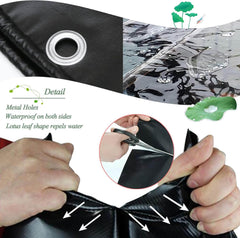 Tarpaulin Side Panels with Grommets-Transparent Waterproof Tarp Curtains-Clear Partition Rain Curtains for Pergola Porch Gazebo,Tear Resistant/Durable,W×H-3.5×2.5m(11.5 * 8.2ft)