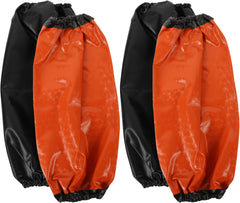 ULTNICE Waterproof Arm Sleeves 2 Pairs Pvc Sleeve Covers for Cooking Dishwashing Gardening 14.96 Inch Black and Red