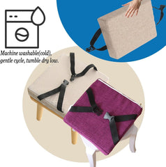 Stool Cushion Square with Ties 11/12/14/16 in,Non-Slip Bar Stool Cushion Square Seat Cushion with Machine Washable Cover Chair Seat Cushion Textured Barstool Pad(#7,30x30x8cm/12x12x3in)