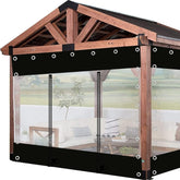 Gazebo Transparent Tarpaulin Side Panels,With Zip,Outdoor Pvc Vinyl Waterproof Clear Tarp Curtains,Splicing Tarpaulin for Pergola Patio Porch Carport Canopies,With Eyelets,L×H-2.5×2.5m(8.2*8.2ft)