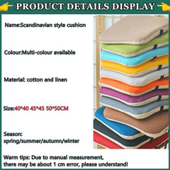 Chair Pads Kitchen Chair Cushions Anti-Slip Bottom Memory Foam Seat Cushion Chair Pads with Ties for Indoor Use Kitchen Chair Cushions(G4,Simplicity 40x40cm(16x18in))