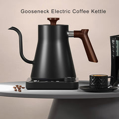 Electric Gooseneck Kettle, Electric Water Kettle 1200W 304 Stainless Steel Temperature Control Teapot Pour Over Coffee Kettle with LCD Screen Time Coffee and Tea Kettle