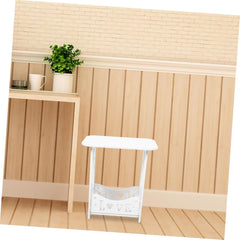 Wooden Bedside Table Small Space Modern Dressing Table Night Stand Light