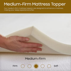 Cool Gel Foam Topper, Adds Comfort to Mattress, Full Size, Yellow