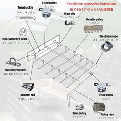 Retractable Pergola Shade,Sliding Wave Shade,Waterproof Retractable Cover,Beautiful And Elegant, Enhances The Style Of Outdoor Space, Highly Effective In UV Protection(W:1.3m/4.26ft*L:3m/9.7f