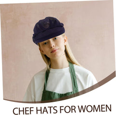 Cabilock Breathable Reusable Chef Hat for Kitchen Cooking Lightweight Restaurant Cook Caps Stylish Unisex Baker Headgear for Catering Food Shops and Hospitality Uniforms Black