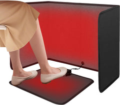 Under Desk Heater Foldable, Quiet Space Heater for Office with Timer, 8 Temp Levels, Auto Shut Off, Energy Efficient, Portable Foot Warmer