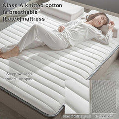 Skin Friendly Japanese Floor Mattress Futon Mattress Twin Size,Thicken Roll Up Tatami Mat, Foldable & Portable Floor Lounger Mattress Sleeping Pad for Camping (Color : White, Size : Twin)