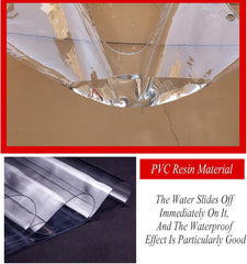 Outdoor Curtains with Zipper,Clear Gazebo Side Panels,Pergola Patio Porch Gazebo PVC Transparent Tarpaulin Side Panels,for Porch Gazebo, Pergolas, Greenhouses (Size : H2.6xW2.5m/H8.5xW8.2ft)