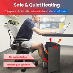 Lavawall Electric Warming Wall: Portable Space Heater for Office & Home, Timer & Thermostat, Safe & Quiet for Legs, Ankles, Feet - Foldable - Under Desk Space Heater Alternative – Desert (Gradient)