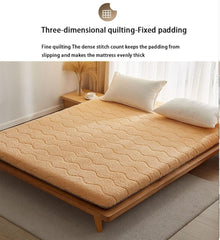Roll Bed Mattress Thick Mattress Full Size Mattress Single Double Mattress Living Room Floor mat Guest Sleeping mat Suitable for Student Room, Tent, Travel