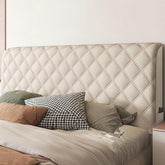 AMNOOL Headboard Cover Elasticity Fleece Bed Headboard Dustproof Slipcovers Thicken Solid Color Quilted Bed Head Cover for Bedroom Headboard Decoration, Pink