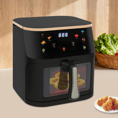 1400W Easy-View Air Fryer, 12.7QT Large Capacity Air Fryer with Viewing Window & 176-392℉ Adjustable Temp & 0-60min Timer, One-Touch Digital Control Auto-Shutoff Oven for Baking Roasting Dehydrating