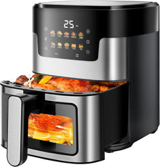 Air Fryer 7.5QT, 10 Preset Programs Air Fryer Oven, 10-in-1 Digital LED Touch Screen