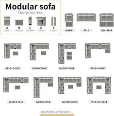 Multifunctional Convertible Armrest Modular Sectional Sofa with Pull-Out Sleeper Bed, Beige Corduroy Fabric for Living Room and Guest Room Use,Beige-Corduroy