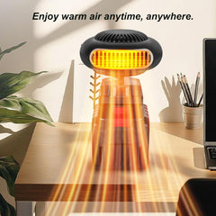 ciciglow Small Space Heater, Car Heater, Portable Windshield Defogger and Defroster, Fast Heating Battery Powered Heater for Indoor Outdoor
