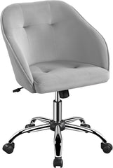 Yaheetech Boucle Desk Vanity Chair with Back Comfy Fluffy Swivel Office Chair with Wheels Adjustable Height Tilt Angle for Bedroom Ivory