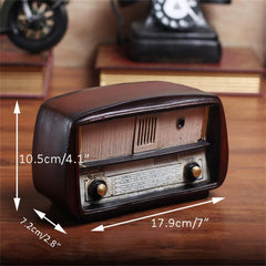 Meiiron Desk Decorative Ornaments Retro Old Vintage Radio Model Crafts Living Room Bookcase Props - Resin Ornament (Color : A)