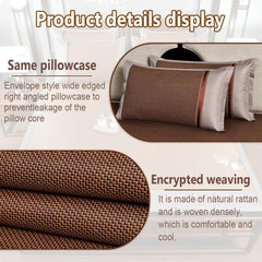 Summer Sleeping Mat, Foldable Breathable Cool Absorb Sweat Sleeping Mat, Cooling Bed for Home School Dormitory, Easy Care, Indoor Roll-up Runner Rug for Bedroom, Living Room, Entryway(Color B,200cm)