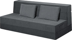 Sofa Bed Foldable Mattress ,Folding Sleeper Sofa Chair Bed Floor Mattress with Pillow for Living Room Home Office (Off White- Corduroy, Single)