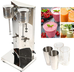 Milk shaking machiner,Stainless Steel Milk Shaking Machine,Electric Drink Mixer with Mixing Cups for Commercial or Family