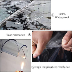 Gazebo Transparent Tarpaulin Side Panels,With Zip,Outdoor Pvc Vinyl Waterproof Clear Tarp Curtains,Splicing Tarpaulin for Pergola Patio Porch Carport Canopies,With Eyelets,L×H-2.5×2.5m(8.2*8.2ft)