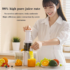620 ml Electric Cold Press Juicer, Compact Masticating Slow Juicer, Portable Blender Masticating Juicers, 120W Motor, Reverse Function