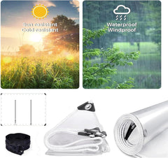 Transparent Gazebo Curtain with Zip Door,PVC Tarpaulin with Zipper,Outdoor Pergola Patio Porch Gazebo Carport Transparent Tarpaulin Side Panels with Zipper,customizable ( Size : H2.1xW2.5m/H6.8xW8.2ft