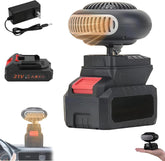 Battery Operated Space Heater, 1500mAh Large capacity Portable Battery Powered Heater, with 360° Adjustable Settings, Dual Cooling & Heating Modes for Car/Camping/Office/Indoor (1 Battery,15-cell)