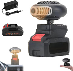 Battery Operated Space Heater, 1500mAh Large capacity Portable Battery Powered Heater, with 360° Adjustable Settings, Dual Cooling & Heating Modes for Car/Camping/Office/Indoor (1 Battery,15-cell)