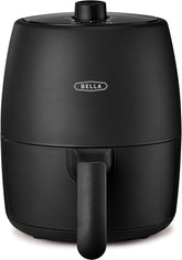 BELLA 3 Qt Manual Air Fryer Oven and 5-in-1 Multicooker with Removable Nonstick and Dishwasher Safe Crisping Tray and Basket, 1400 Watt Heating System, Matte White