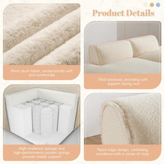 Modern Modular Sectional Sofa, 72" Oversized Loveseat with Armrests and Backrest, Fully Compressed, Free Combination, Spacious Foam-Filled Sofa Bed for Living Room (Khaki/2)