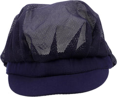 OUNONA Unisex Chef Hat Breathable Mesh Cotton Cooking Hat for Men Women Food Service Hair Nets Mesh Cap Food Service Caps Navy