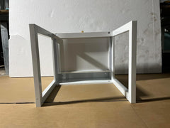 LIFE SKY Compact White Nightstand with Drawer: Modern Minimalist Bedside Table for Small Spaces - MDF Wood End Table with Storage for Bedroom & Apartment Use by Urban Singles