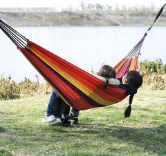 Hammocks for Camping 2 Person, Double Hammock Swing, Hammocks Chairs for Outside, Garden Cotton Hammock, for Travel Patio Garden