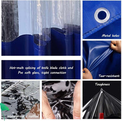 Outdoor Vinyl Tarpaulin Side Panels Clear Waterproof Tarp Curtains,Multifunctional Pergola Tarpaulin Transparent for Porch Gazebo,Weather Resistant/with Rustproof Grommets,W×H-4×2.5m(13.1 * 8.2ft)