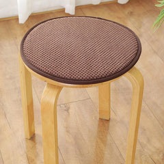 Chair Cushions Indoor Round Seat Cushions for Stools with Ties Corduroy Bar Stool Cushions Cover Tatami Cushion Pillow Kitchen, Home, Office Chair Pads (14 Inches, Coffee)