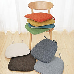 Chair Cushions for U Shaped Dining Chairs Kitchen Chair Cushions with Ties Non Slip Chair Pads for Dining Room Chairs Colorful Cushion Lumbar Cushion Office (Orange)