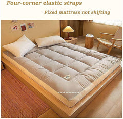 Queen Size Mattress - Living Room Floor Mat, Full Size Guest Sleeping Mat, Portable Foldable Student Dormitory Mattress for Camping, Lounger, Sofa