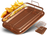 Home Warehouse Premium Carbon Steel Air Fryer Basket for Oven | Superior Craftsmanship | Sleek Design | Robust, Rust-Proof and Dishwasher-Safe