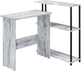 Gaming Table Home Office Computer Desk with Shelves, Writing Desk with Bookshelf, Modern Simple Study Table Workstation for Small Space, 39.50" x 32.50" x 34.50" Black