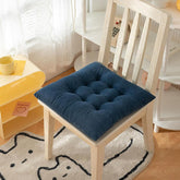 Dining Chair Pads Kitchen Room Seat Pads Velvet Seat Mat with Straps, Office Chair Seat Cushion for Home Garden Patio Tatami Bedroom Coffee (40x40x8cm,Cangse)