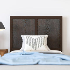 Merrick Lane Grady Twin Size Wooden Headboard Only, Two Panel Headboard in Dark Brown