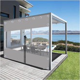 Outdoor Clear Curtains Waterproof Pergola Side Panels Anti-Tear Balcony Rain Curtain with Zipper for Carports, Pavilions, Canopies, Porch (8.2x9.84ft/2.5x3m)