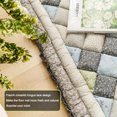 Japanese Mat Futon Mattress Twin Full Queen King Size Bed Non Slip Bottom Roll Up Folding Portable Guest Mattress 43.31x78.74in (Green 50x50cm)