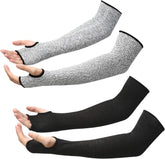 Geyoga Arm Protection Sleeves Level 5 Cut 2 Pairs Heat Resistant Sleeves Protectors for Thin Skin Bruising Men Women