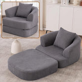 (New) Folding Sofa Bed Sleeper for Adults, Convertible Chair Bed Comfy, Pink Lounge Chairs with Memory Foam/Pillow for Bedroom Living Room Teen Room, Chenille, NO Assembly Needed (Pink)