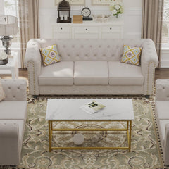 SAYGOER Coffee Table Simple Modern Rectangular Center Table Open Space Minimalist for Living Room Home Office Industrial Cocktail Tables, 39.37 x 19.69 x 17.72, Dark Walnut