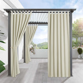 Little Bird Detachable Blackout Vertical Blind for Porch Gazebo Canopy Pergola Garage Sun Room 1 Panels Tab Top Outdoor Curtains Dark Chocolate (1 Panel Size 100 W X 108 L Inch)