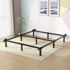 Metal Bed Frame, 6-Leg Bed Base, 8 inches Support for Box Spring, Twin, Easy Assembly, Black